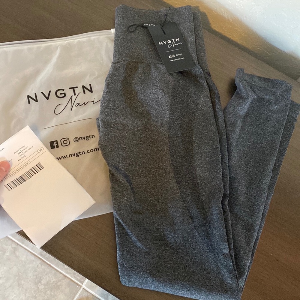 NVGTN black speckled contour leggings